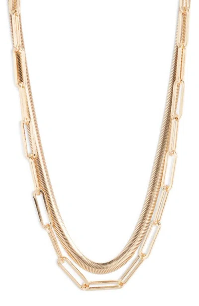 Nordstrom Layered Chain Necklace In Gold