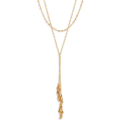 Nordstrom Layered Leaf Necklace In Gold