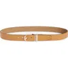 Nordstrom Leather Belt In Tan- Gold