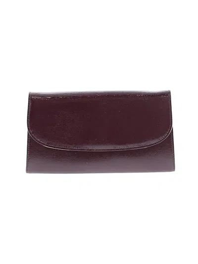 Pre-owned Nordstrom Leather Clutch In Burgundy