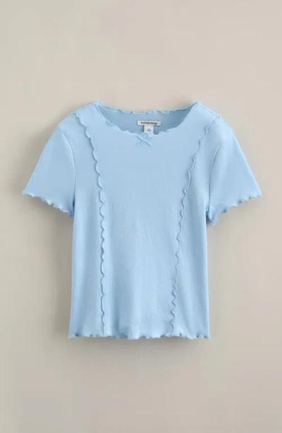 Nordstrom Kids'  Lettuce Edge T-shirt In Blue