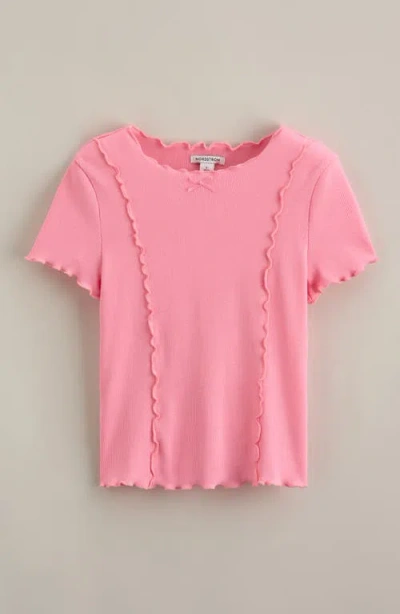 Nordstrom Kids'  Lettuce Edge T-shirt In Pink