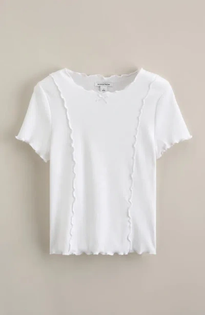 Nordstrom Kids'  Lettuce Edge T-shirt In White