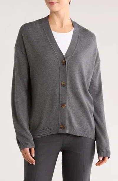 Nordstrom Lightweight Buttoned Cardigan In Gray