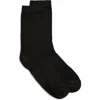 Nordstrom Lightweight Crew Socks In Black