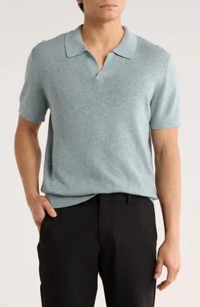 Nordstrom Linen Blend Polo Sweater In Green