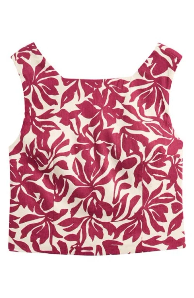 Nordstrom Linen Blend Shell Top In Red