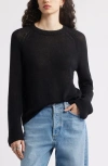 Nordstrom Linen Blend Sweater In Black