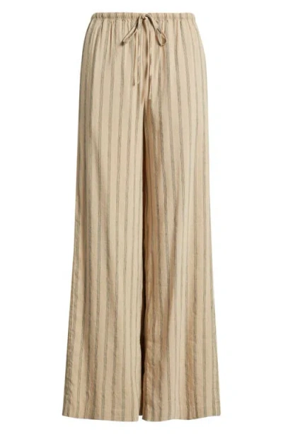 Nordstrom Linen Blend Wide Leg Pants In Neutral