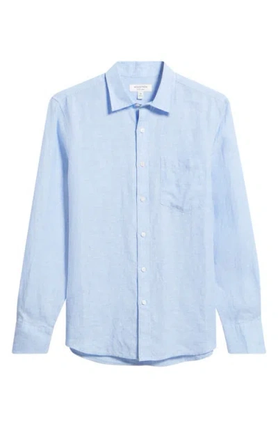 Nordstrom Linen Button-up Shirt In Blue