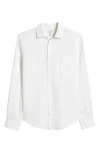 Nordstrom Linen Button-up Shirt In White