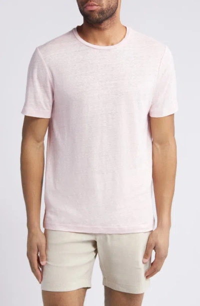 Nordstrom Linen Crewneck T-shirt In Pink Cake