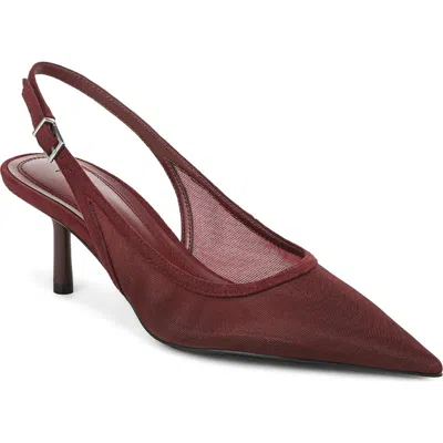 Nordstrom Liza Kitten Heel Slingback Pump In Burgundy Oxblood