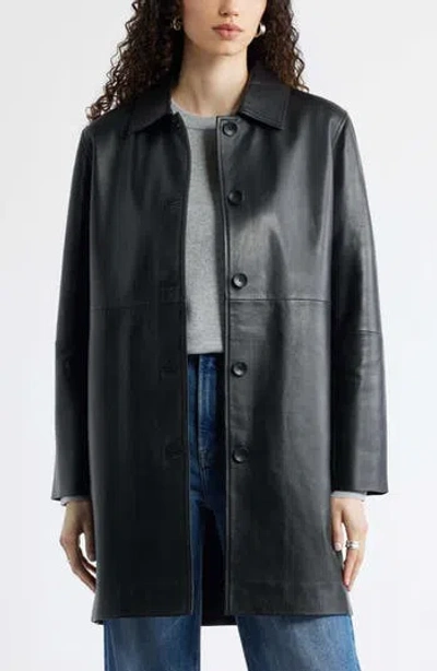 Nordstrom Long Leather Jacket In Multi