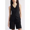 Nordstrom Long Menswear Vest In Black