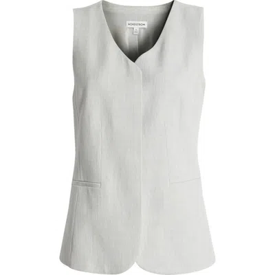 Nordstrom Long Menswear Vest In Grey Light Heather