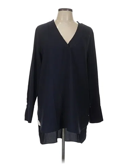 Pre-owned Nordstrom Long Sleeve Blouse In Black