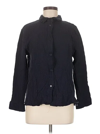 Pre-owned Nordstrom Long Sleeve Blouse In Black