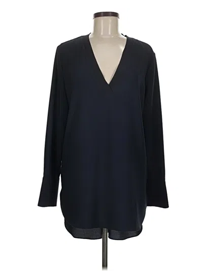 Pre-owned Nordstrom Long Sleeve Blouse In Black