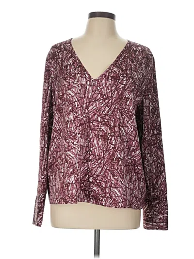 Nordstrom Long Sleeve Blouse In Burgundy