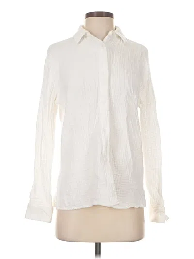 Pre-owned Nordstrom Long Sleeve Blouse In Ivory