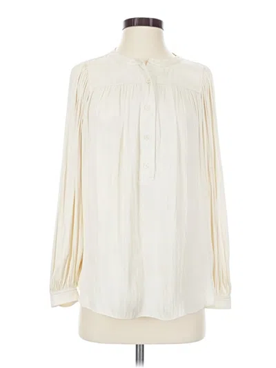 Pre-owned Nordstrom Long Sleeve Blouse In Ivory