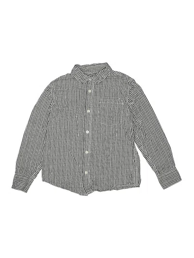 Pre-owned Nordstrom Kids' Long Sleeve Button Down Shirt In Black