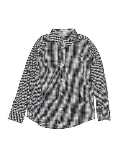 Pre-owned Nordstrom Kids' Long Sleeve Button Down Shirt In Black