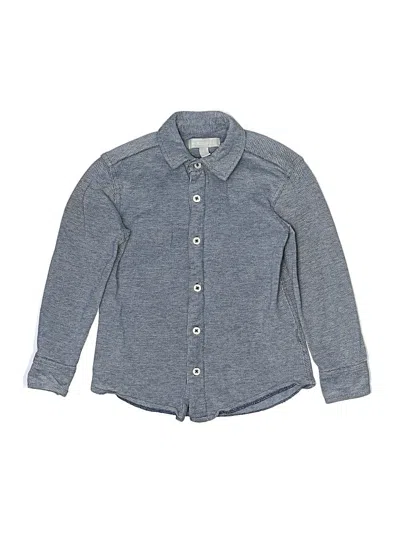 Pre-owned Nordstrom Kids' Long Sleeve Button Down Shirt In Blue