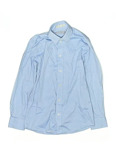 Pre-owned Nordstrom Kids' Long Sleeve Button Down Shirt In Blue