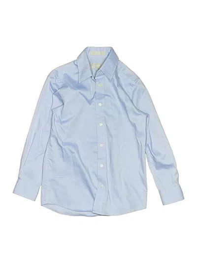 Pre-owned Nordstrom Kids' Long Sleeve Button Down Shirt In Blue