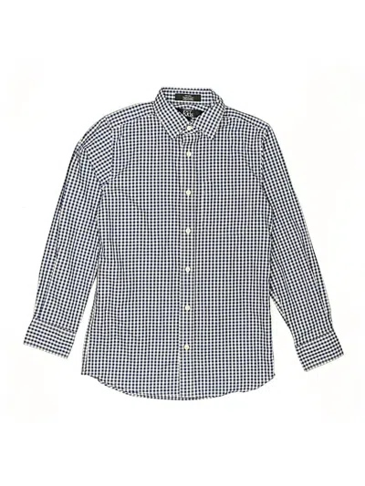 Pre-owned Nordstrom Kids' Long Sleeve Button Down Shirt In Blue