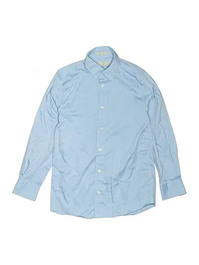 Pre-owned Nordstrom Kids' Long Sleeve Button Down Shirt In Blue