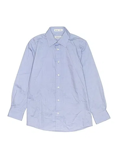 Pre-owned Nordstrom Kids' Long Sleeve Button Down Shirt In Blue