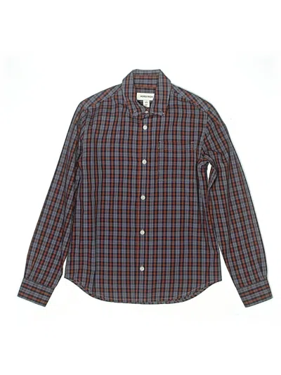Pre-owned Nordstrom Kids' Long Sleeve Button Down Shirt In Brown