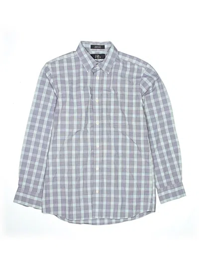 Pre-owned Nordstrom Kids' Long Sleeve Button Down Shirt In Gray