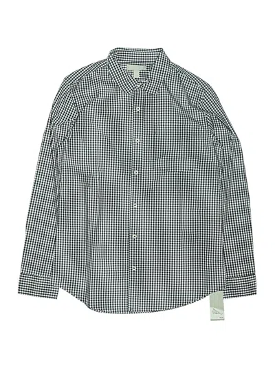 Pre-owned Nordstrom Kids' Long Sleeve Button Down Shirt In Gray