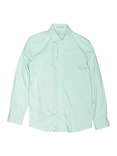 Pre-owned Nordstrom Kids' Long Sleeve Button Down Shirt In Green
