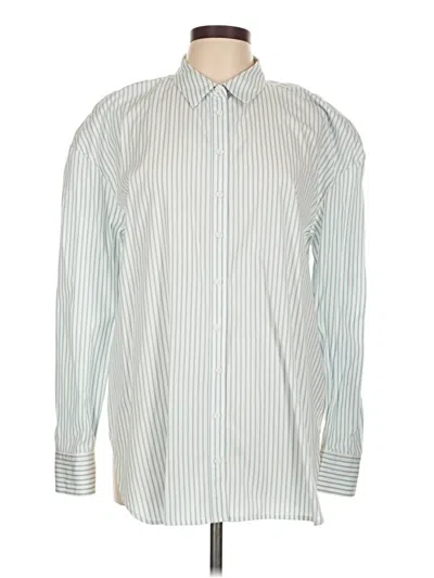 Pre-owned Nordstrom Long Sleeve Button Down Shirt In Green