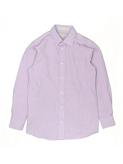 Pre-owned Nordstrom Kids' Long Sleeve Button Down Shirt In Purple