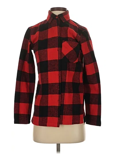 Pre-owned Nordstrom Long Sleeve Button Down Shirt In Red