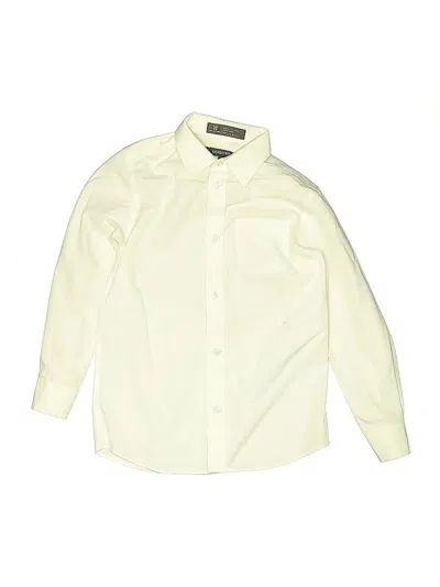 Pre-owned Nordstrom Kids' Long Sleeve Button Down Shirt In White