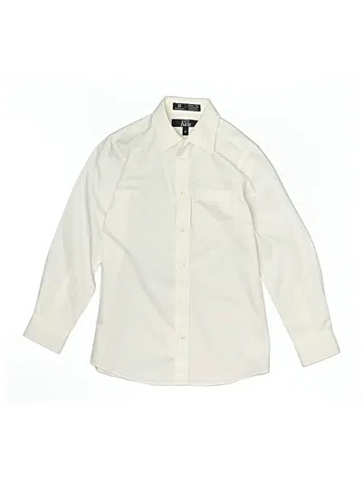 Pre-owned Nordstrom Kids' Long Sleeve Button Down Shirt In White