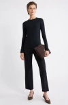 Nordstrom Long Sleeve Crewenck T-shirt In Black
