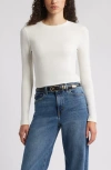 Nordstrom Long Sleeve Crewneck T-shirt In White