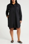 NORDSTROM NORDSTROM LONG SLEEVE HIGH-LOW SHIRTDRESS