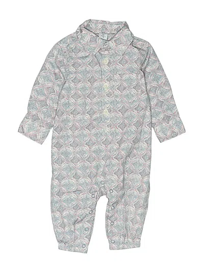Pre-owned Nordstrom Babies' Long Sleeve Onesie In Blue