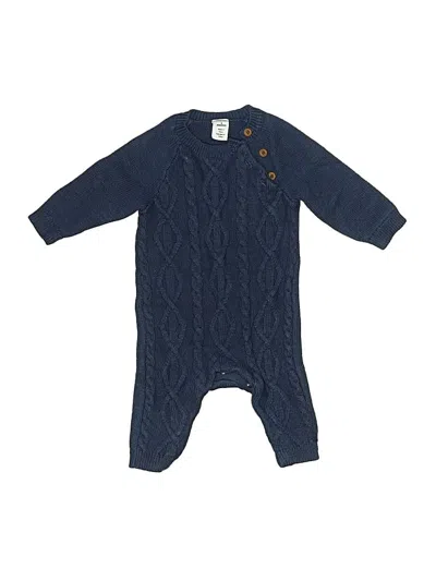Pre-owned Nordstrom Babies' Long Sleeve Onesie In Blue