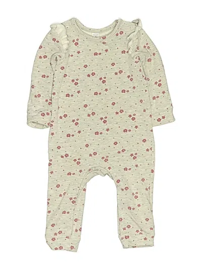 Pre-owned Nordstrom Babies' Long Sleeve Onesie In Ivory
