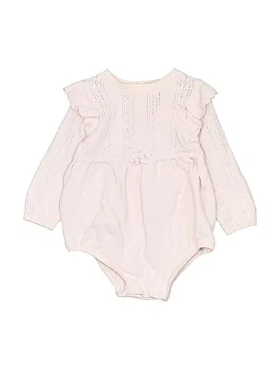 Pre-owned Nordstrom Babies' Long Sleeve Onesie In Pink